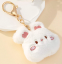 Porte clef pompon lapin